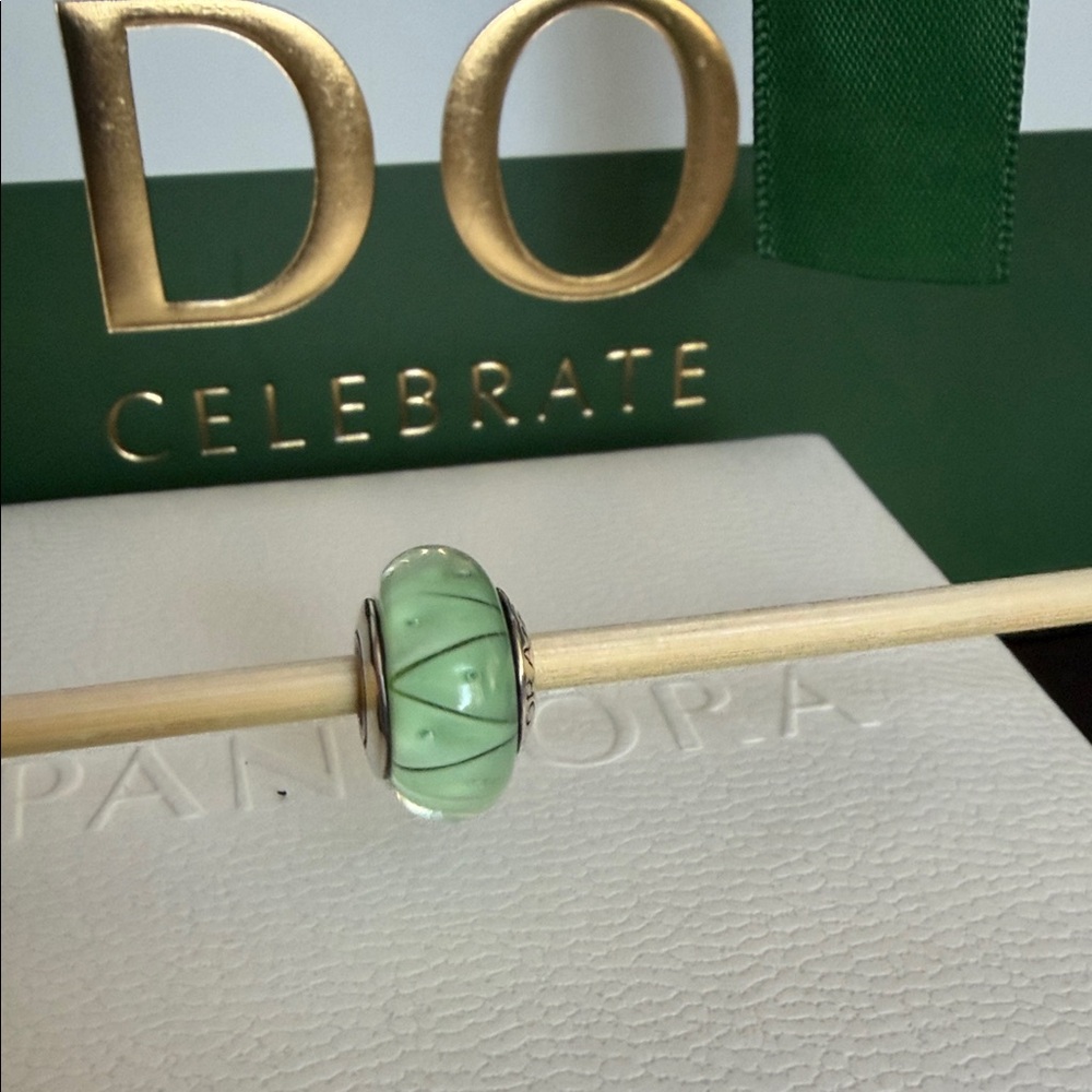 Pandora Mint Green Charm Bead